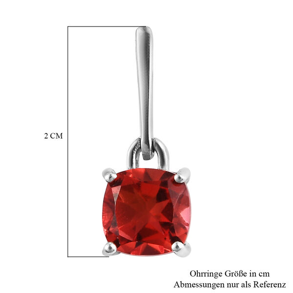 Padparadscha Triplett Quarz Ohrringe 925 Silber platiniert ca. 3,40 ct image number 6