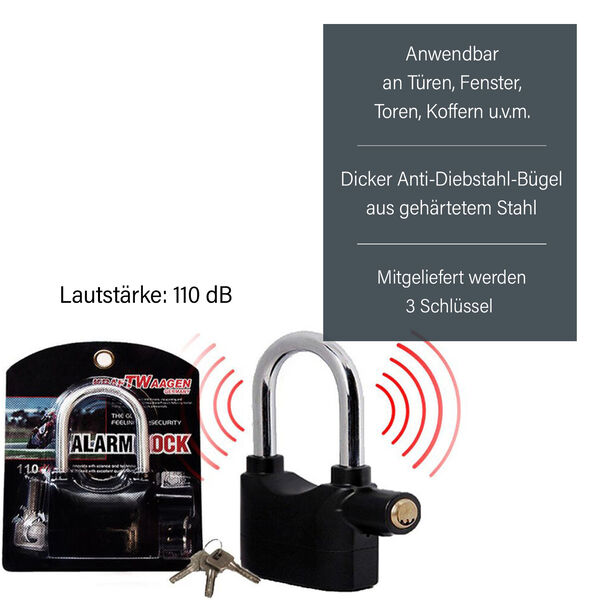 Sicherheits-Alarm Schloss image number 2