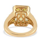 Ouro Verde-Quarz und Natürlicher Chromdiopsid Ring 925 Silber vergoldet image number 5