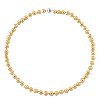 Goldene Muschelkernperle 60cm Halskette