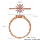 Natürlicher Rosa Diamant Ring 925 Silber Roségold Vermeil image number 5