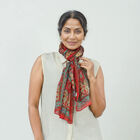 Schal aus 100% Seide mit Paisleymuster, Größe: 49x160cm, rot