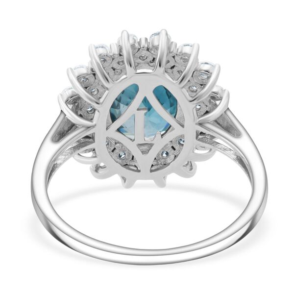 AAA Blauer Zirkon, Lab Grown Diamant Ring 375 Wei&szlig; Gold (Gr&ouml;&szlig;e 18.00) ca. 5,14 ct image number 5