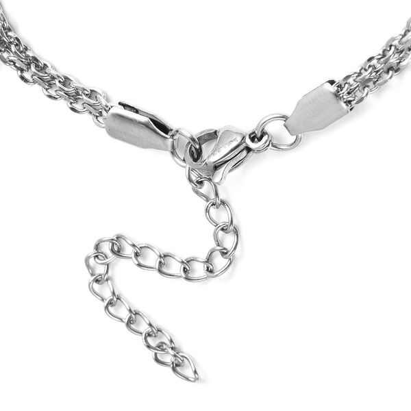 Schlichtes Schmuck Armband/Fu&szlig;kette ca.23 cm Edelstahl image number 4