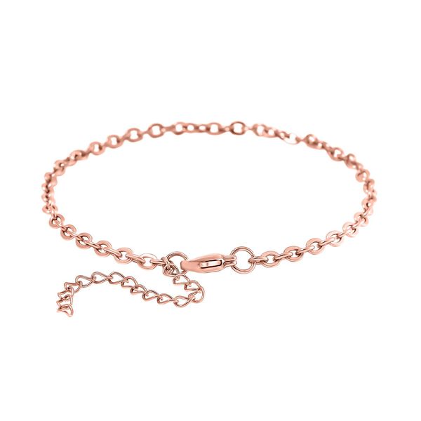 3er-Set - Kugelarmband, Gliederarmband, Ankerarmband, 19+5cm, Ros&eacute;goldton image number 7