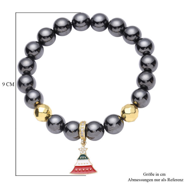 Hämatit und weißes Zirkonia-Armband, 18 cm - 252,50 ct. image number 4