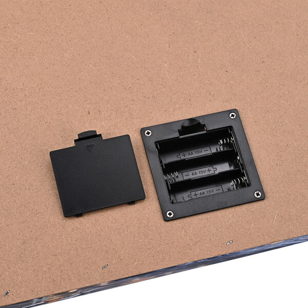 LED-Leinwandbild Winterdorf mit Kirche, mit 5 warmwei&szlig;en LEDs und 30 Lichtfasern, 30x40x1,8cm image number 5