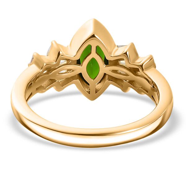 Nat&uuml;rlicher Chromdiopsid und Zirkon-Ballerina-Ring - 1,61 ct. image number 3