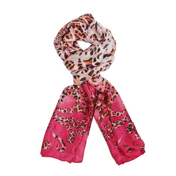 100% nat&uuml;rlicher Satin Seiden Schal, Rosa image number 4