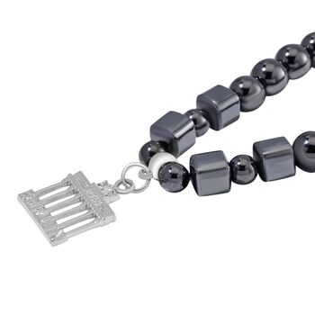 3er Set - H&auml;matit Drachen, Brandenburger Tor, und Eule Anh&auml;nger mit Kette, ca. 1320.00 ct