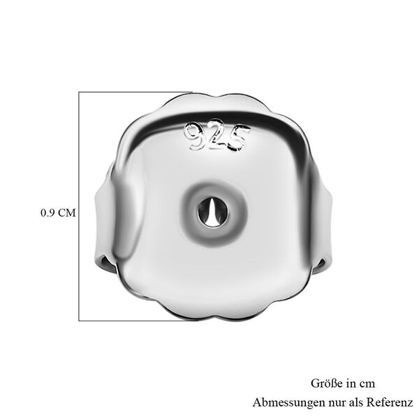 Gr&ouml;&szlig;er Ohrring-Verschluss, Silber rhodiniert image number 3