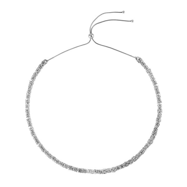 Flexible italienische K&ouml;nigskette in Silberton, 45-73cm