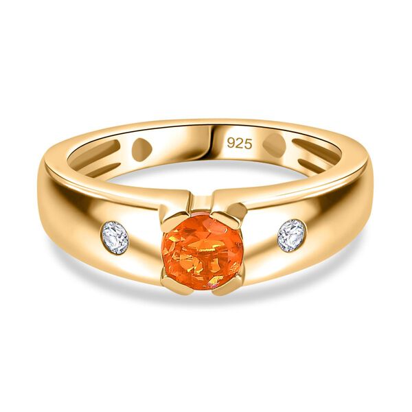 AA Salamanca Feueropal und Zirkon Ring - 0,46 ct. image number 0