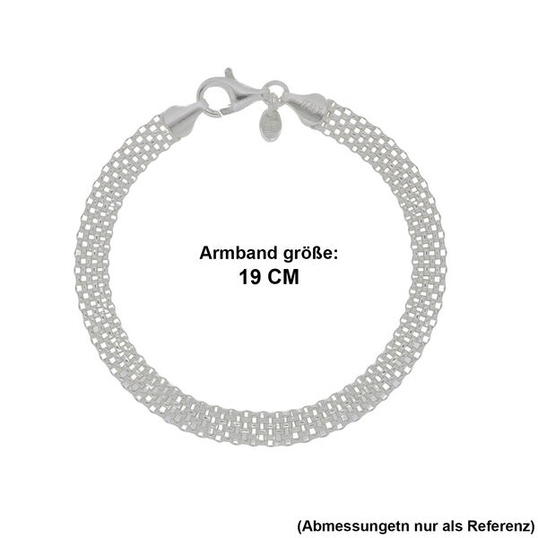 LA BELLA feinstes Italienisches Bismarck Armband 925 Silber rhodiniert ca. 19 cm ca. 5,84g image number 5