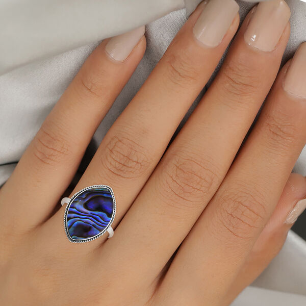 Royal Bali Kollektion - Abalone Muschel Ring 925 Silber image number 2