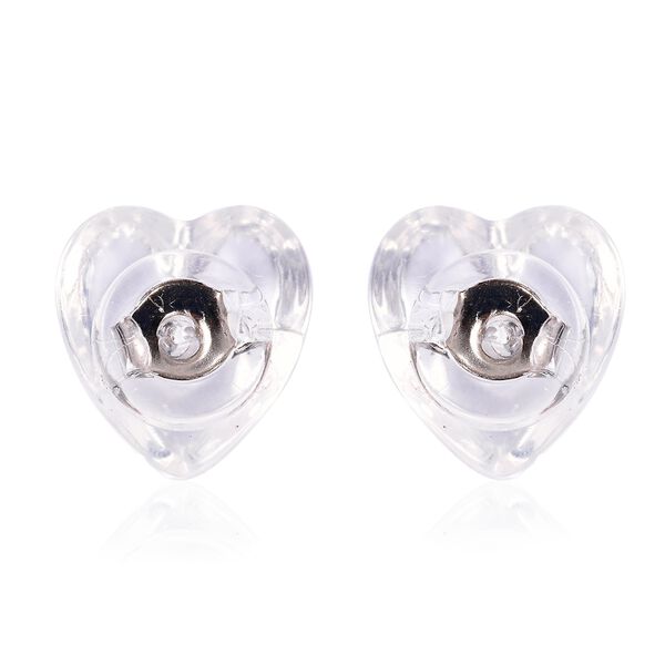 9 Paar Ohrstopper Set Herz, 925 Silber Kern mit Silikon, Mix rhodiniert vergoldet ros&eacute;vergoldet image number 2