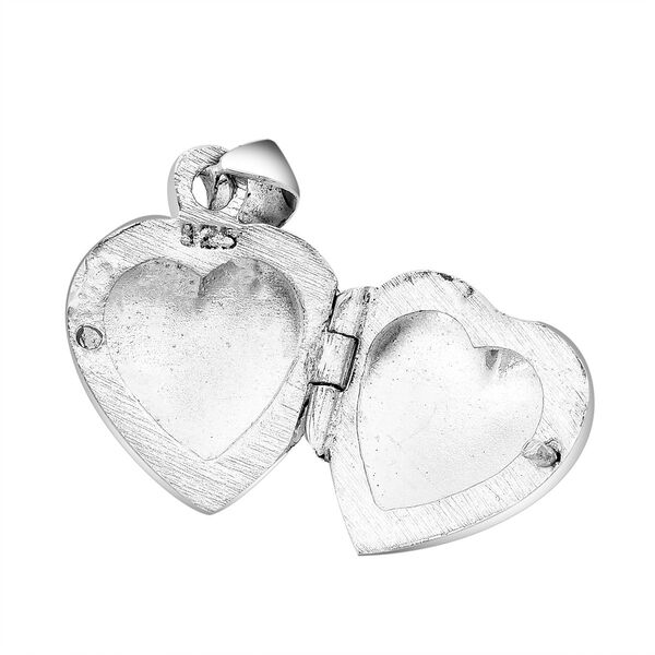 Herz Medaillon-Anhänger in 925 Silber, 1,80 Gramm image number 4