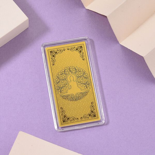 Ein Hauch von Luxus- 999er Goldplatte Buddha, 100 mg image number 1