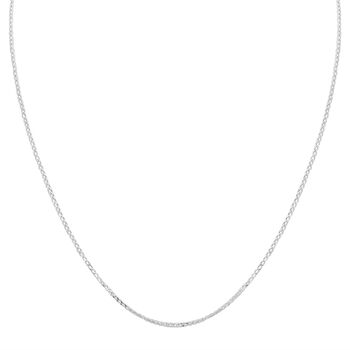 Lange Kandare Gliederkette mit Silber D. Schliff, ca. 45 cm, 925 Silber