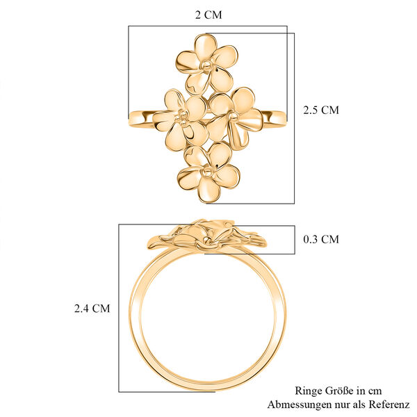 Frangipani Ring in 585 Gold image number 6
