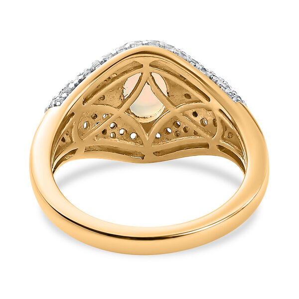 AA nat&uuml;rlicher, &auml;thiopischer Welo Opal, Tansanit und Zirkon-Ring - 2,28 ct. image number 6