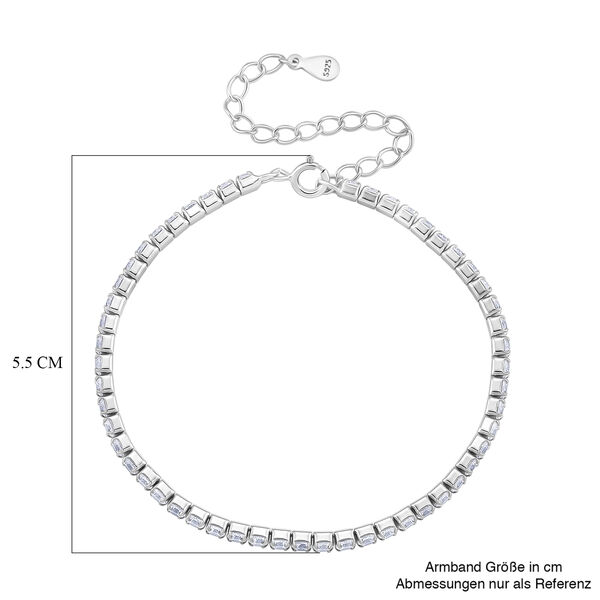 LUSTRO STELLA weißes Zirkonia 20cm Armband, 925 Silber rhodiniert - 3,45 ct. image number 5