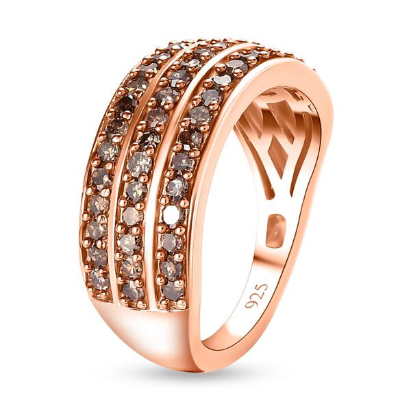 Natürlicher Champagner-Diamant-Ring - 1 ct. image number 5