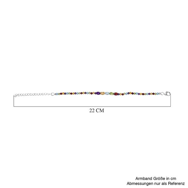 Mehrfarbiges Edelstein Armband, ca. 16.5 cm, ca. 10,19 ct. image number 5
