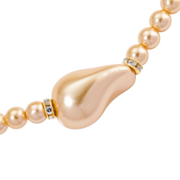 Goldene Muschelkernperlen-Schmuckset image number 8