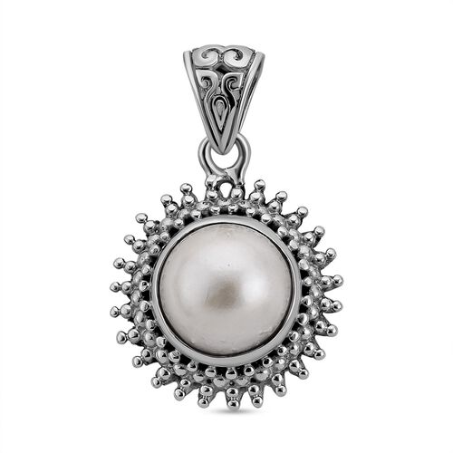 Royal Bali Kollektion - 10 mm weißer Mabe Perle-Anhänger - 1,65 ct. image number 0