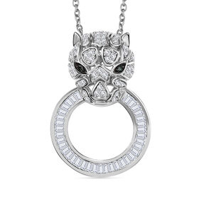 GP Kanchanaburi Blauer Saphir, Weißer Diamant Schmuckset 925 Silber rhodiniert ca. 0.99 ct