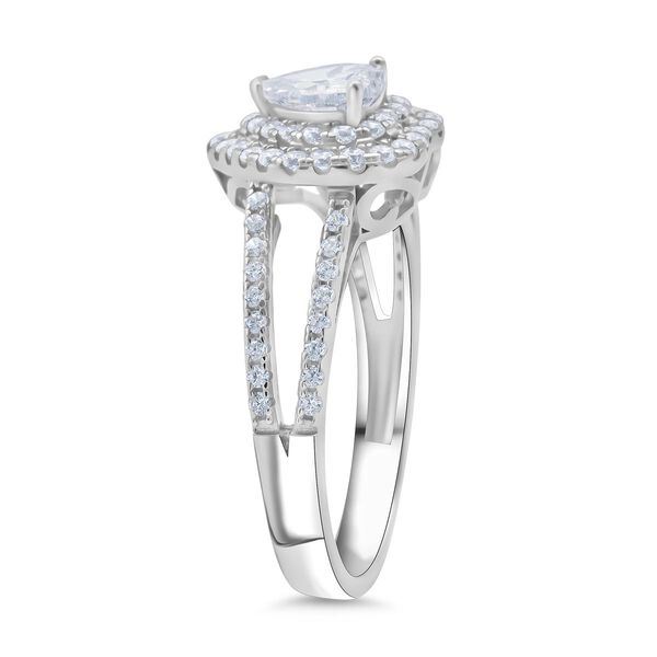 Lustro Stella weißer Zirkonia Herz Ring image number 4