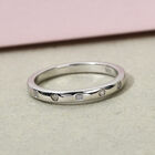 Diamant Band Ring 925 Silber Platin-Überzug image number 1