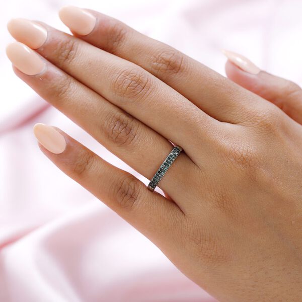 Gr&uuml;ner Diamant-Bandring - 0,20 ct. image number 3