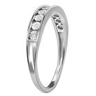Half Eternity Diamant Ring, 925 Silber platiniert image number 2