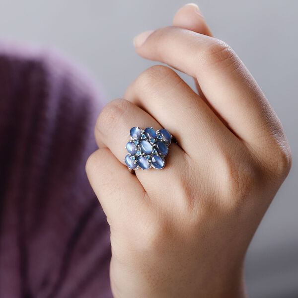 Aurora Mondstein und Neon Apatit Ring - 4,62 ct. image number 2