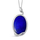 Lapislazuli-Anh&auml;nger mit Kette, 925 Silber ca. 36.52 ct