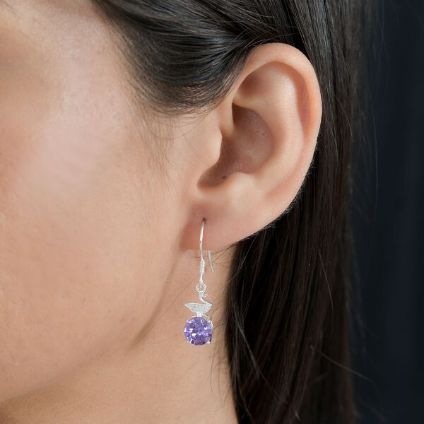 Amethyst kubische Zirkonia-Ohrringe - 6,90 ct. image number 2