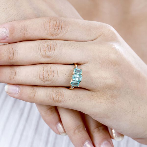 AAA Smaragd und Diamant Ring in 585 Gold - 2,32 ct. image number 9