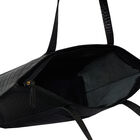 Assots London AGNES 100% echtes Leder Kroko-geprägte Handtasche mit Reißverschluss, Größe: 42x28x10 cm, Schwarz image number 4