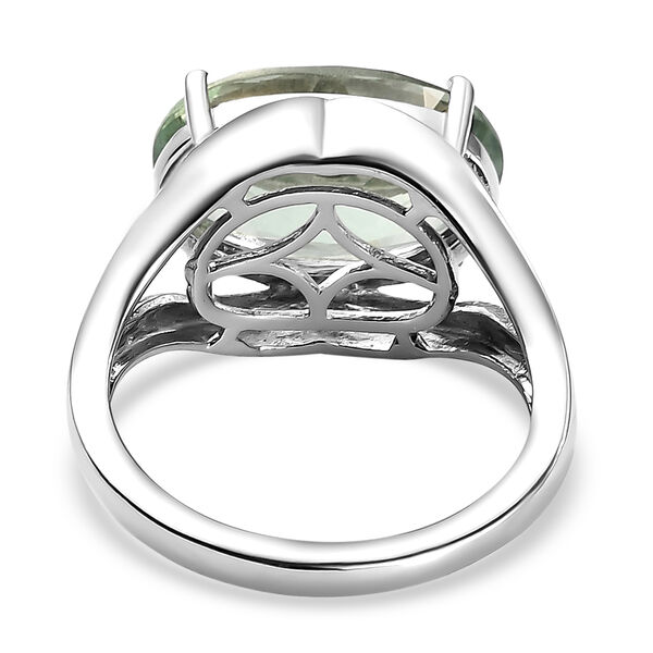 Prasiolith-Ring und Anh&auml;nger, 925 Silber platiniert ca. 11,15 ct image number 6