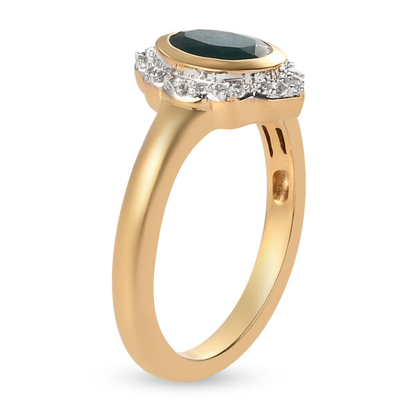 Grandidierit und Zirkon-Ring, 925 Silber vergoldet  ca. 0,96 ct image number 5