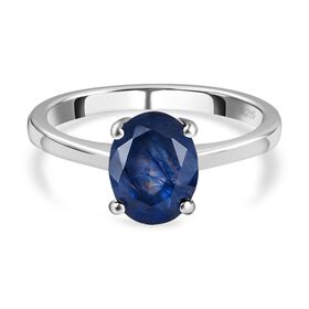 Masoala Saphir-Ring, 925 Silber platiniert, ca. 2,82 ct