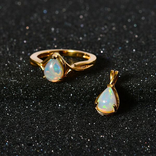 AA natürliches, äthiopisches Welo Opal-Schmuckset - 1,60 ct. image number 3