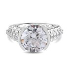 LUSTRO STELLA Hergestellt mit Feinster ZIRKONIA Ring 925 Silber platiniert (Größe 16.00)