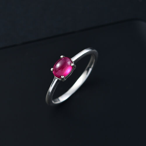 AA Afrikanischer Rubin (Fissure gefüllt) Ring 925 Silber (Größe 19.00) ca. 1,34 ct image number 1