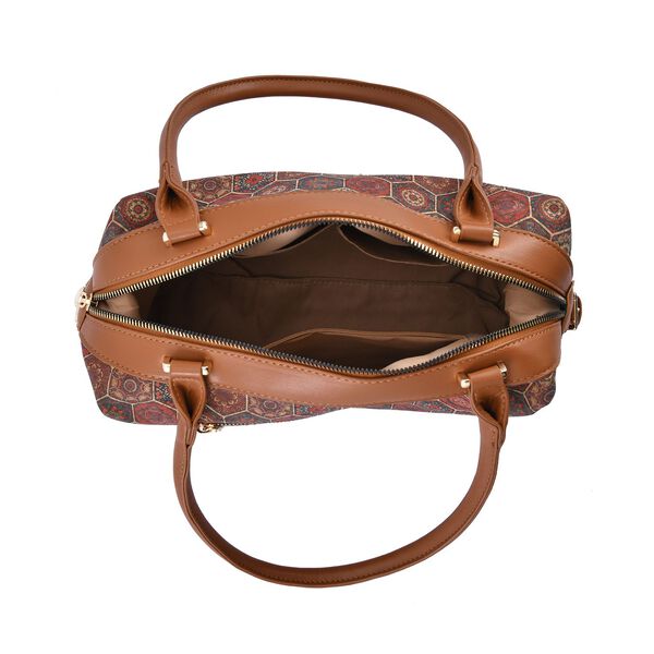 Handtasche aus Naturkork mit RFID-Schutz, mehrfarbig gemustert image number 6