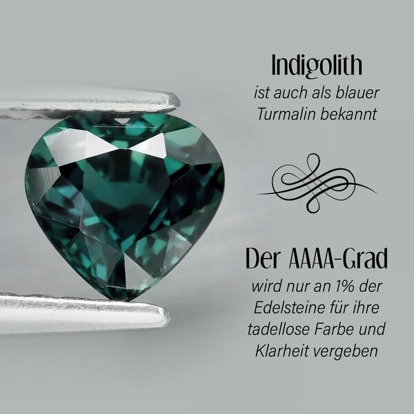 RHAPSODY AAAA Indigolith und VS EF Diamant-Ring in 950 Platin - 1,55 ct. image number 3