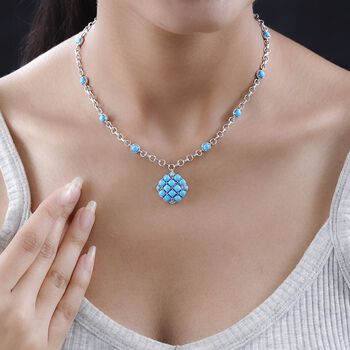 AA amerikanische, nat&uuml;rliche Sleeping Beauty T&uuml;rkis-Halskette, 45 cm - 6,97 ct.