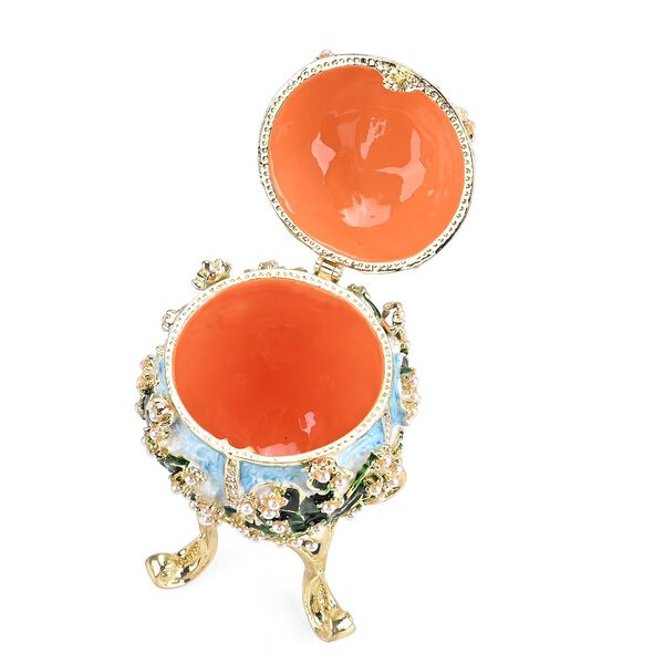 LIVMORE Ei-Design Schmuckdose mit Perlenakzent, 6x6x11cm, Mehrfarbig image number 5